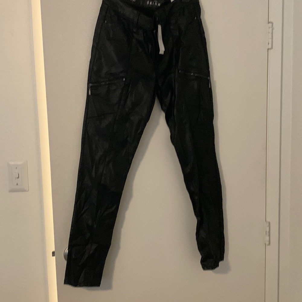 White House Black Market leather jeans. 12R